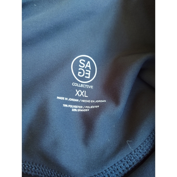 Sage Collective Yoga 7/8 Leggings High Waist Dark Teal Green Size XXL - Picture 5 of 8